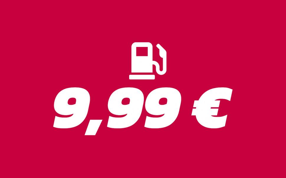 9,99 Euro für Benzin